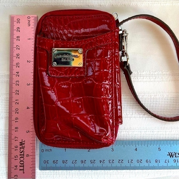 $5 ADD ON with $15+ Bundle Liz Claiborne Red Croc Mini Wallet Wristlet EUCβ - Picture 7 of 7